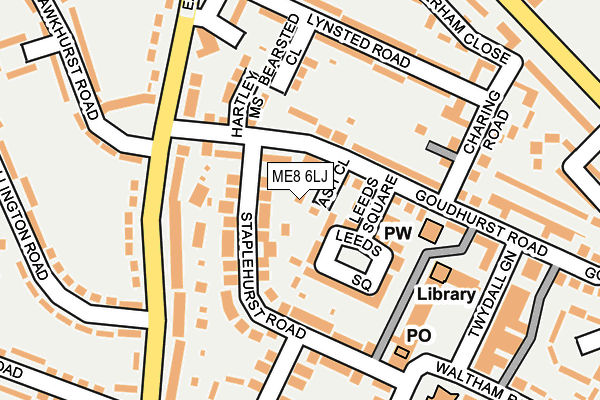 ME8 6LJ map - OS OpenMap – Local (Ordnance Survey)