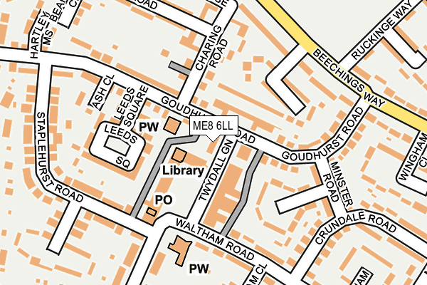 ME8 6LL map - OS OpenMap – Local (Ordnance Survey)