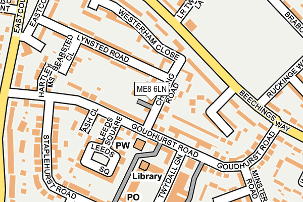 ME8 6LN map - OS OpenMap – Local (Ordnance Survey)