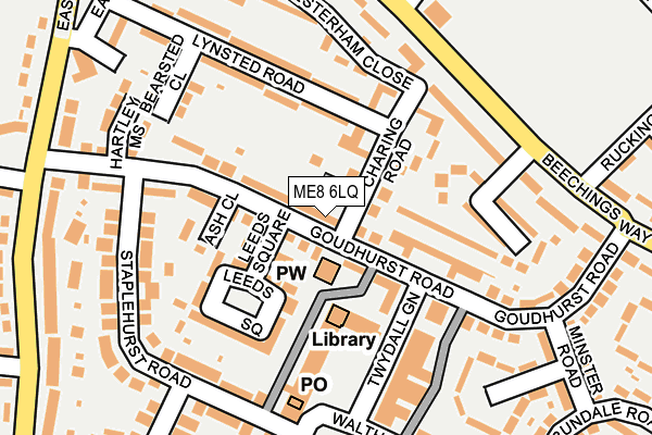 ME8 6LQ map - OS OpenMap – Local (Ordnance Survey)