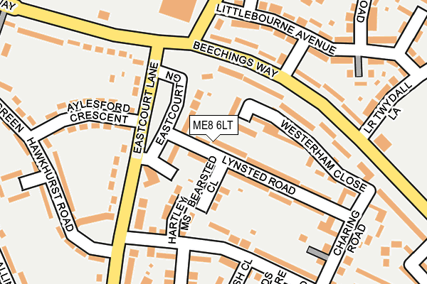 ME8 6LT map - OS OpenMap – Local (Ordnance Survey)