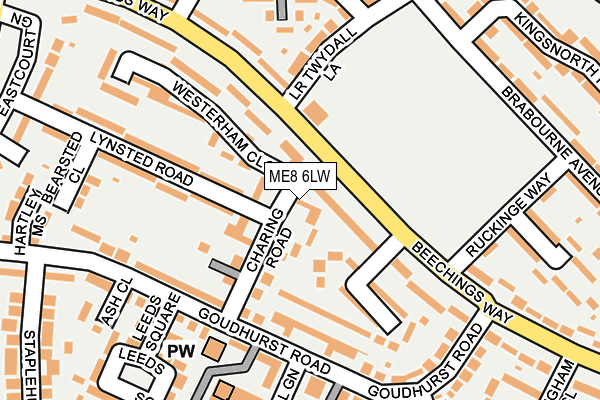 ME8 6LW map - OS OpenMap – Local (Ordnance Survey)
