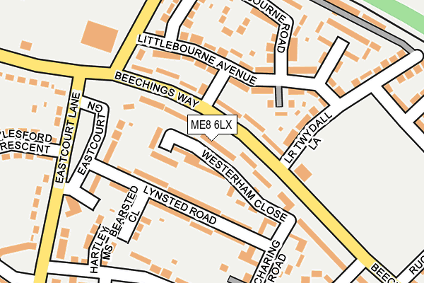 ME8 6LX map - OS OpenMap – Local (Ordnance Survey)