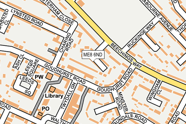 ME8 6ND map - OS OpenMap – Local (Ordnance Survey)