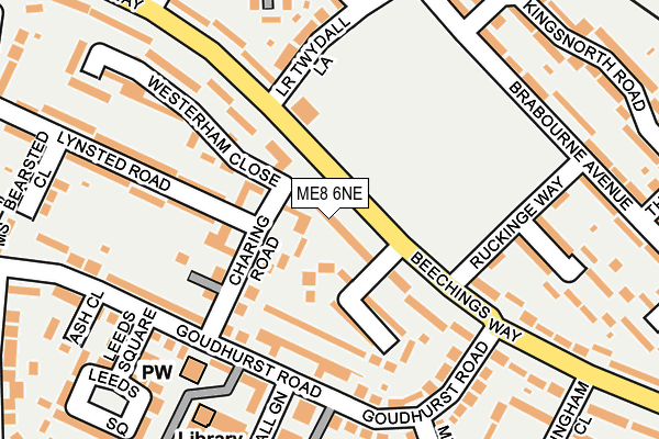 ME8 6NE map - OS OpenMap – Local (Ordnance Survey)