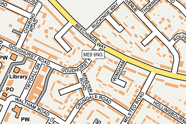 ME8 6NG map - OS OpenMap – Local (Ordnance Survey)