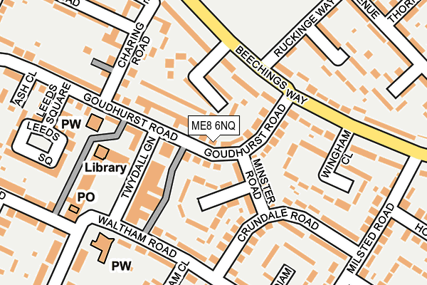 ME8 6NQ map - OS OpenMap – Local (Ordnance Survey)