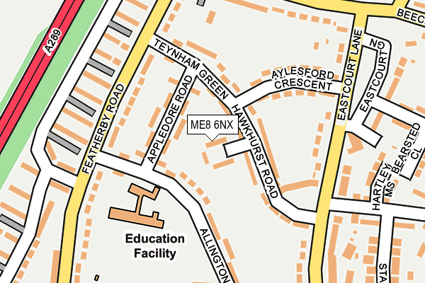 ME8 6NX map - OS OpenMap – Local (Ordnance Survey)