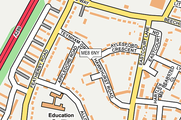 ME8 6NY map - OS OpenMap – Local (Ordnance Survey)