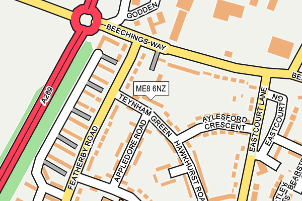 ME8 6NZ map - OS OpenMap – Local (Ordnance Survey)