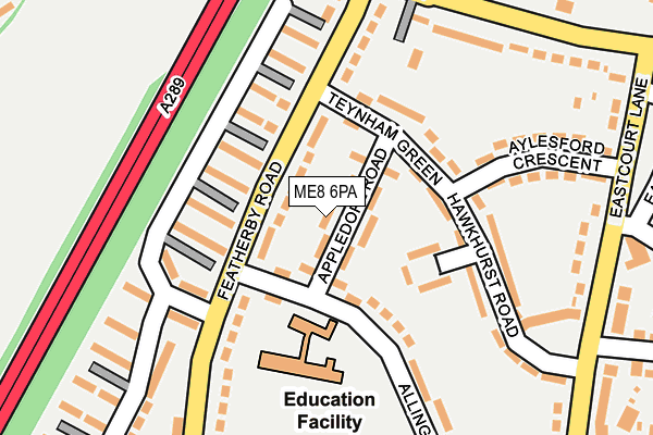 ME8 6PA map - OS OpenMap – Local (Ordnance Survey)