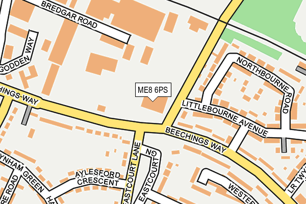 ME8 6PS map - OS OpenMap – Local (Ordnance Survey)
