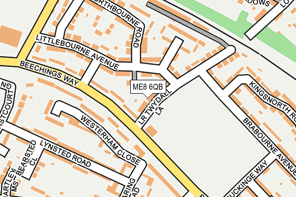ME8 6QB map - OS OpenMap – Local (Ordnance Survey)