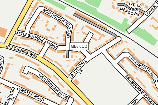 ME8 6QD map - OS OpenMap – Local (Ordnance Survey)