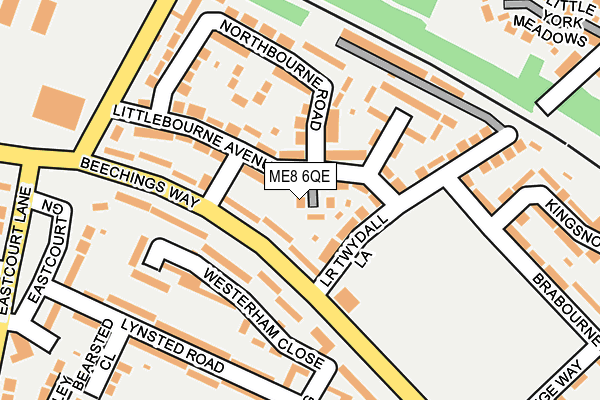 ME8 6QE map - OS OpenMap – Local (Ordnance Survey)