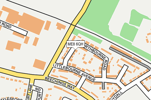 ME8 6QH map - OS OpenMap – Local (Ordnance Survey)