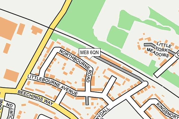 ME8 6QN map - OS OpenMap – Local (Ordnance Survey)