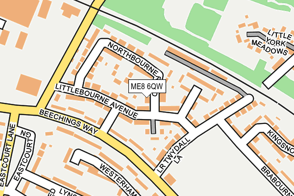 ME8 6QW map - OS OpenMap – Local (Ordnance Survey)