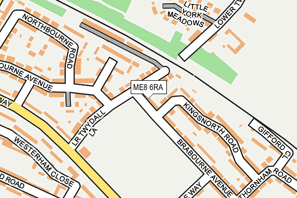 ME8 6RA map - OS OpenMap – Local (Ordnance Survey)