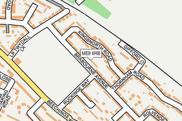 ME8 6RB map - OS OpenMap – Local (Ordnance Survey)