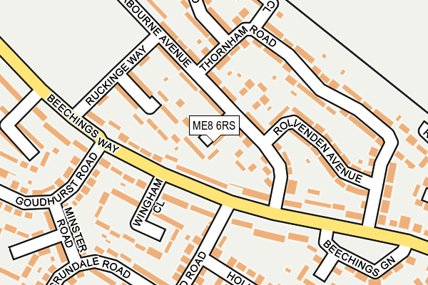 ME8 6RS map - OS OpenMap – Local (Ordnance Survey)