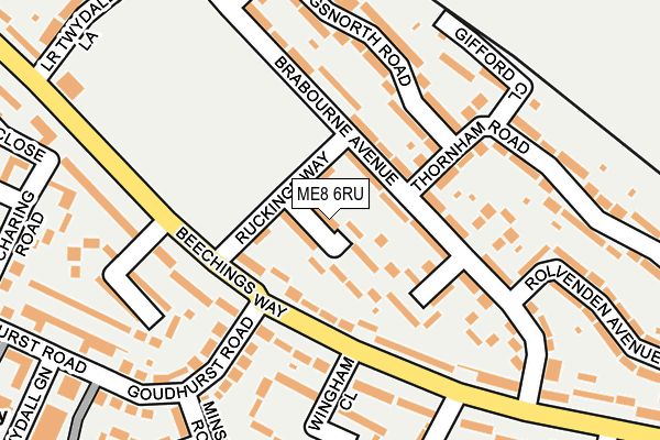 ME8 6RU map - OS OpenMap – Local (Ordnance Survey)