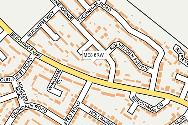 ME8 6RW map - OS OpenMap – Local (Ordnance Survey)