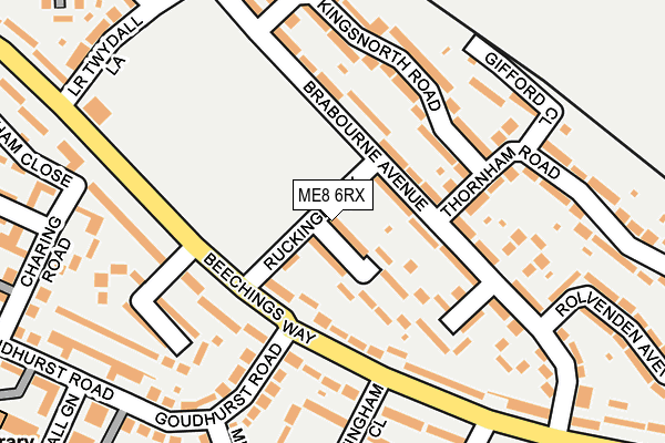 ME8 6RX map - OS OpenMap – Local (Ordnance Survey)