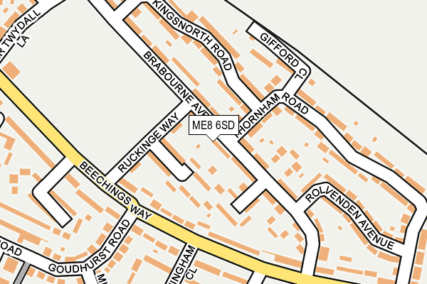 ME8 6SD map - OS OpenMap – Local (Ordnance Survey)