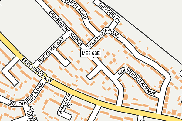ME8 6SE map - OS OpenMap – Local (Ordnance Survey)