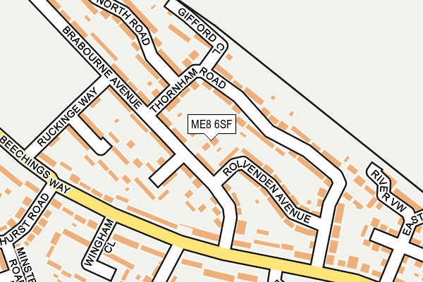 ME8 6SF map - OS OpenMap – Local (Ordnance Survey)