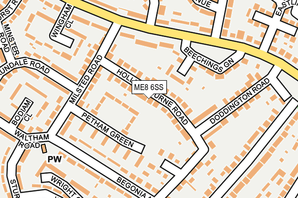 ME8 6SS map - OS OpenMap – Local (Ordnance Survey)