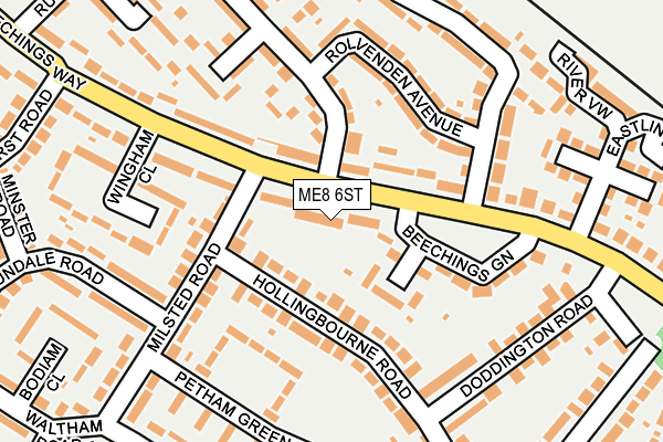 ME8 6ST map - OS OpenMap – Local (Ordnance Survey)