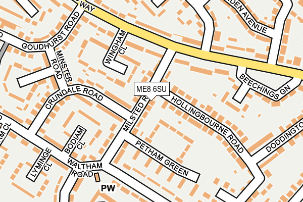 ME8 6SU map - OS OpenMap – Local (Ordnance Survey)