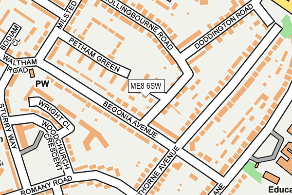 ME8 6SW map - OS OpenMap – Local (Ordnance Survey)