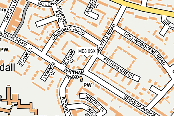 ME8 6SX map - OS OpenMap – Local (Ordnance Survey)