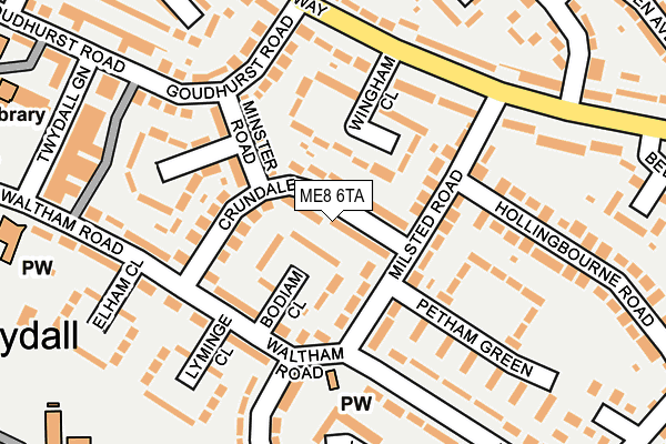 ME8 6TA map - OS OpenMap – Local (Ordnance Survey)