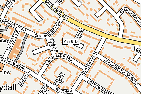 ME8 6TD map - OS OpenMap – Local (Ordnance Survey)