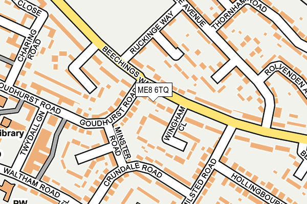 ME8 6TQ map - OS OpenMap – Local (Ordnance Survey)