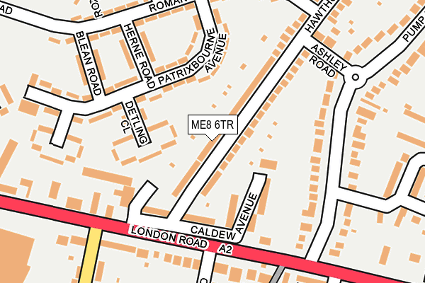 ME8 6TR map - OS OpenMap – Local (Ordnance Survey)