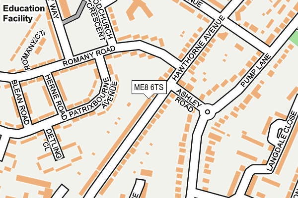 ME8 6TS map - OS OpenMap – Local (Ordnance Survey)