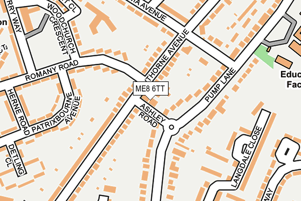 ME8 6TT map - OS OpenMap – Local (Ordnance Survey)