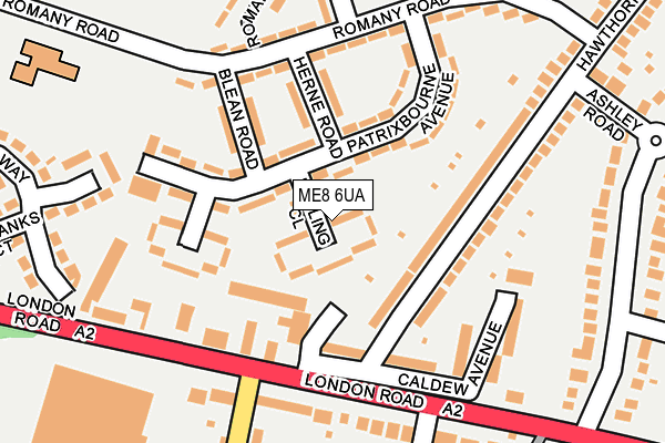 ME8 6UA map - OS OpenMap – Local (Ordnance Survey)
