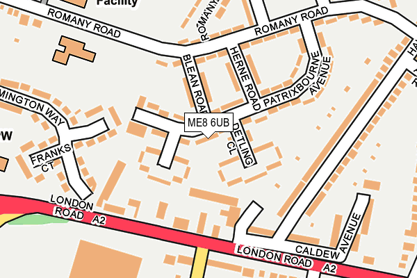 ME8 6UB map - OS OpenMap – Local (Ordnance Survey)