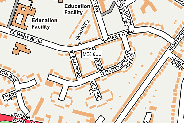 ME8 6UU map - OS OpenMap – Local (Ordnance Survey)
