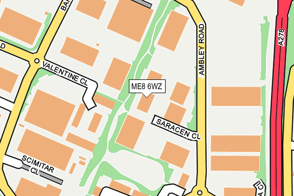 ME8 6WZ map - OS OpenMap – Local (Ordnance Survey)