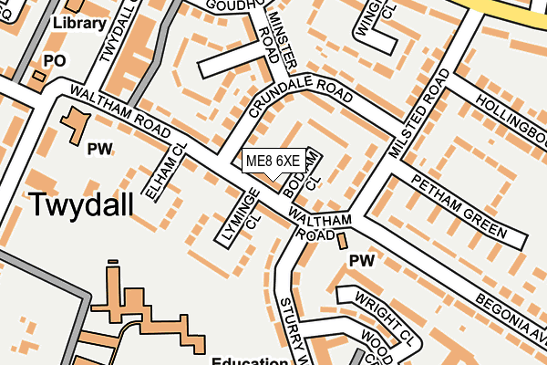 ME8 6XE map - OS OpenMap – Local (Ordnance Survey)
