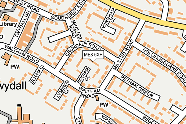 ME8 6XF map - OS OpenMap – Local (Ordnance Survey)