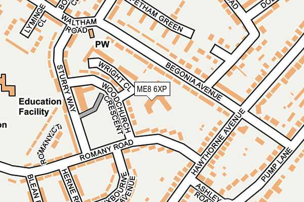 ME8 6XP map - OS OpenMap – Local (Ordnance Survey)