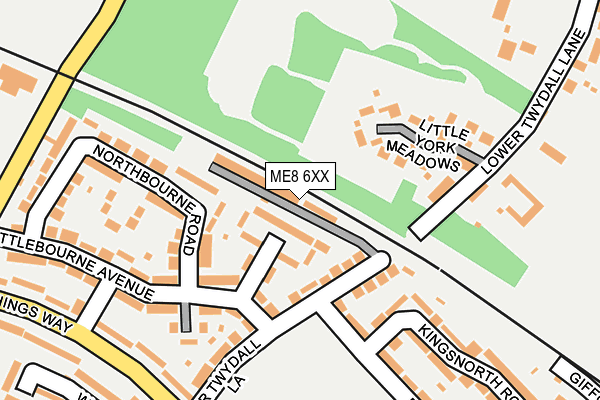 ME8 6XX map - OS OpenMap – Local (Ordnance Survey)